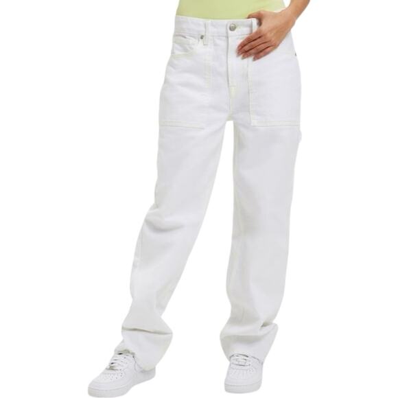 NWT Good American Good ‘90s Bright Stitch Carpenter Jeans Size 6/28 Retail $135 - Picture 8 of 8